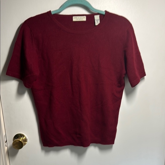 Lord & Taylor Red Crew Neck Sweater - Picture 1 of 3